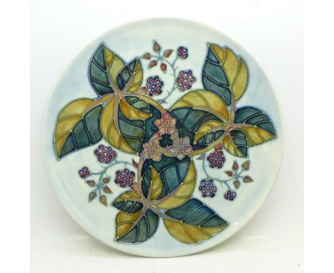 A Moorcroft plate, 22cm