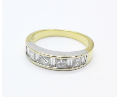 An 18ct gold ring, 3.6g, K