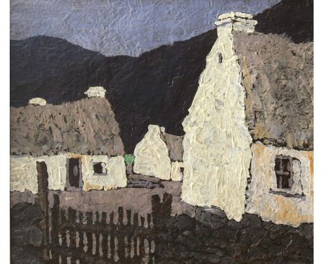 Paul Henry RHA RUA, 1976-1958
COTTAGES CONNEMARA 1922-23
Oil on canvas 10½ x 12 in (25 x 30cm), 

Provenance: 	Major William 