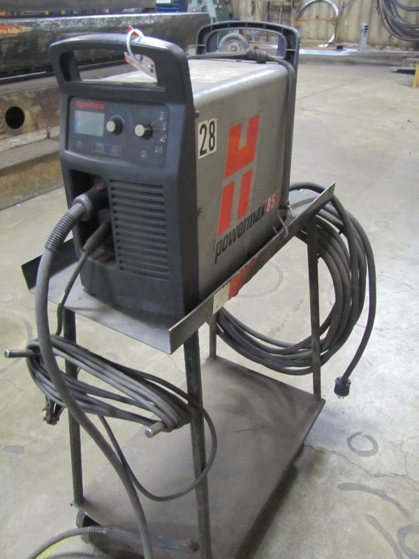 Hypertherm Powermax 85 Plasma Cutter, S/N 85006990, with Cables