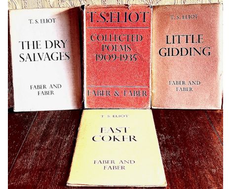 T S ELLIOT COLLECTIVE POEMS 1909-1935, SECOND EDITION, PLUS THREE FIRST EDITION POETRY PAMPHLETS