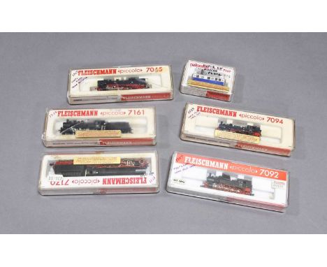 Fleischmann Piccolo N Gauge Locomotives 7170 4-6-2, 7161 4-6-0 NS 3851, 7092 0-10-0T DR 941730, 7094 0-10-0T 941346, 7065 2-8