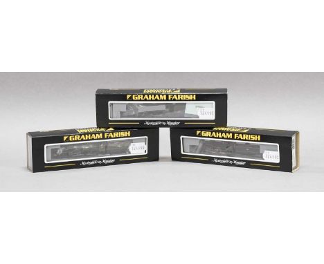 Graham Farish N Gauge Locomotives 372551 King James II BR 6008, 372475 Galatea BR 45699 and 372225 2-6-0 BR 42932 (all E boxe