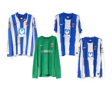 Hartlepool United Match Worn Signed Football Shirts (i) Luke James match worn v Newport County 15th Feb 2014 with programme a