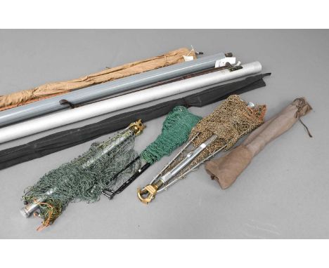 A Collection of Rods consisting of a Hardy Greenheart CC de France 9' (with a short top) in aluminium tube and noted as being