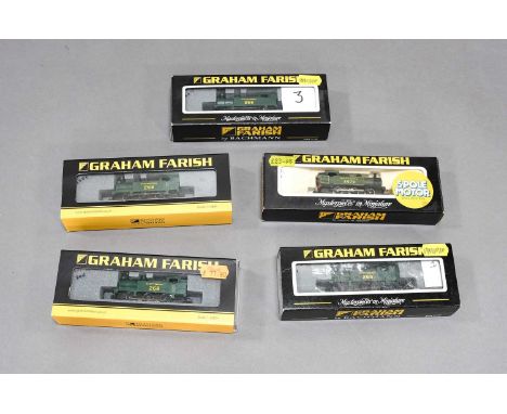 Graham Farish N Gauge Four Southern Tank Locomotives 4x0-6-0 268 and 0-6-0 2579 (all E, most in incorrect boxes) (5)