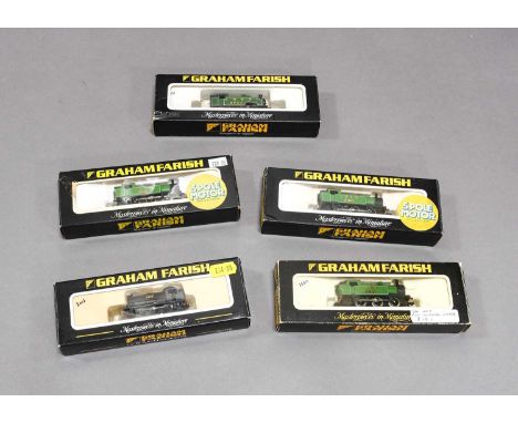 Graham Farish N Gauge Five LNER Tank Locomotives 2x1702 2801 and 372500 J94 8051 (all E boxes G) 0-6-0 2801 and 0-6-0 8923 (b