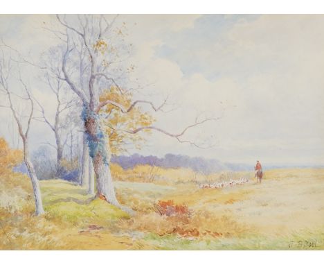 JOHN BATES NOEL (BRITISH, 1870-1927) (3)Out with the Hounds near Stuckley
signed 'J B Noel' (lower right)
watercolour
25 x 35