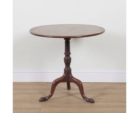 A GEORGE III MAHOGANY CIRCULAR TRIPOD TABLE75cm diameter; 70cm high