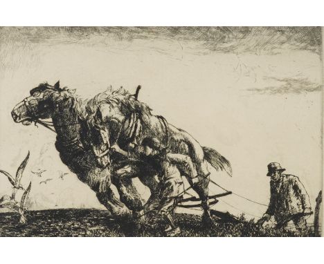 ERNEST HERBERT WHYDALE (BRITISH, 1886-1952) (5)Ploughing
signed 'E Herbert Whydale' (lower margin)
etching
16 x 24cm
together