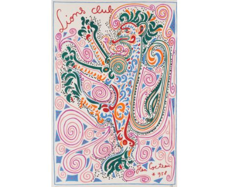 JEAN COCTEAU (FRENCH, 1889-1963)Lions Club
stamped and numbered '168/200' (in lower margin)
lithograph
57 x 38.5cm
(unframed)