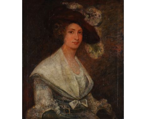 ENGLISH SCHOOL, 19TH CENTURYPortrait of a lady wearing a hat
oil on canvas
71 x 61cm