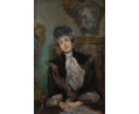 EMILIO GOLA (ITALIAN, 1851-1923)Portrait of a lady seated in an interior
signed and dated 'E Gola 1904' (lower left)
pastel
1