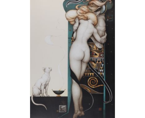 MICHAEL PARKES (AMERICAN, B. 1944)Night and Day
signed and numbered 'Parkes 247/250' (lower left)
lithograph in colours
97 x 