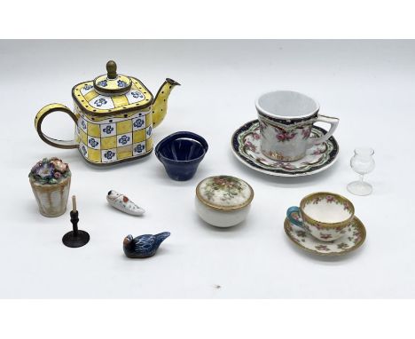 A collection of miniature china etc. including Royal China Works, Worcester, Crown Staffordshire etc.