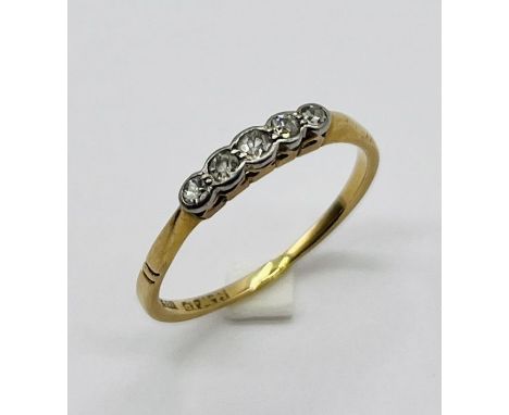 An 18ct gold diamond 5 stone ring