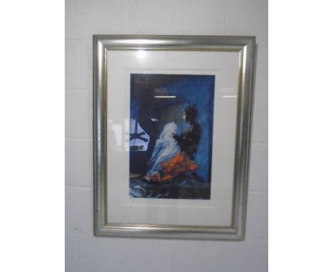 A framed print "My Lovely Alwen" by Rolf Harris, signed in pencil by artist, numbered P/P (printers proof) 1 of 10 - overall 