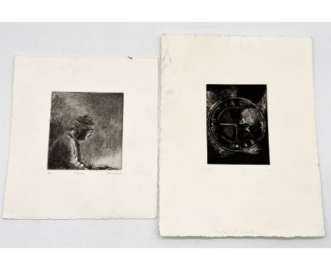 An unframed artist's proof of "Urban Aspects I" signed by Jackie Newell along with "Florian" limited edition print by Jane St