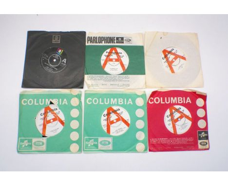Six promotional demonstration 7" vinyl records, comprising of The Rats - "I Gotta See My Baby"/"New Orleans (DB 7607), Elena 