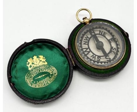 Roseberys London  A silver cased pocket compass, by W & S Jones