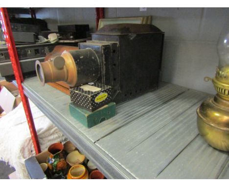 A magic lantern with a selection of topographic slides a/f