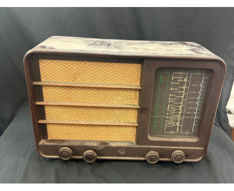 Vintage bakelite radio, untested 