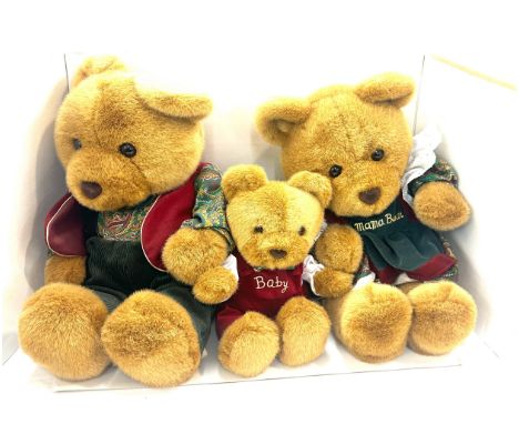 Boxed set of 3 teddy bears, Teddy Bear Family 