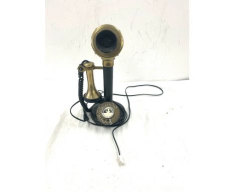 Vintage brass candlestick phone, untested 