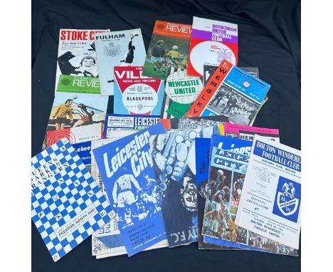 Job lot of vintage football programmes includes leicester city etc 