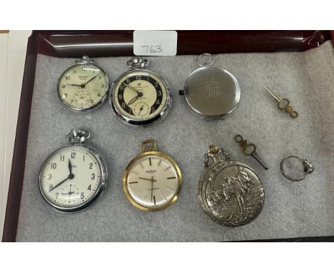 Selection of pocket watches includes smiths, compass, ingersoll etc 