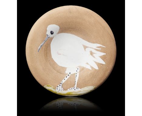  PABLO PICASSO 1881-1973 Oiseau n. 86 Piatto tondo in terracotta parzialmente smaltata, ideato nel 1963 e realizzato in 150 e