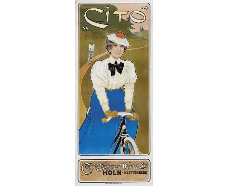 ANONIMO Cito 1900 ca. CP Harrf & Gartz Kunstanstalt, Köln. Litografia a colori. Telato, macchie umidità lungo i margini, stra