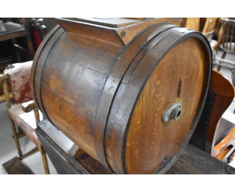 A vintage Lister butter churn barrel