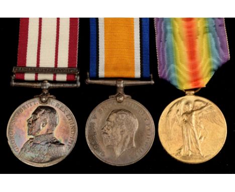 First World War General Service medals, awarded to J.4282 A.C.J. Vicary, Able Seaman, Royal Navy, comprising: Naval General S