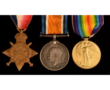 First World War General Service medals, awarded to 14292 Private M. Coxon, Durham Light Infantry, comprising: War medal, 1914