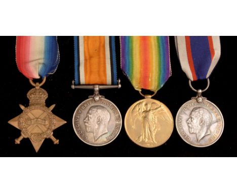 First World War Long Service group, awarded to SS5650 (PO B12390) T.E. Clarke, Able Seaman, Royal Navy/Royal Fleet Reserve, c
