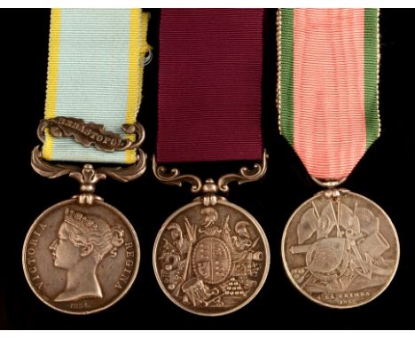 Queen Victoria Long Service and Crimea medals, awarded to 1944 Peter Howard, 48th Regiment of Foot, comprising: Crimea medal 