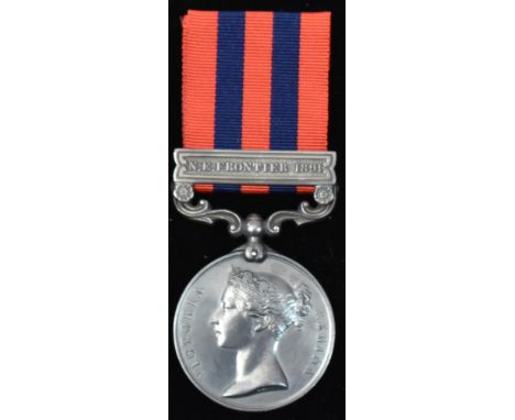 Queen Victoria Indian General Service medal, awarded to 4142 Private William Ross, 4th Battalion Kings Royal Rifle Corps, wit