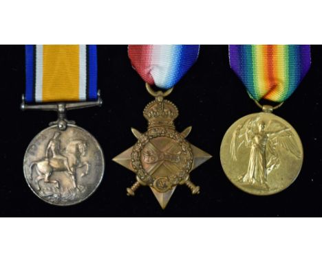 A Group of three First World War medals, awarded to J/K. 843 C.L. Smith, Able Seaman, Royal Navy, 1914-15 star, War medal and