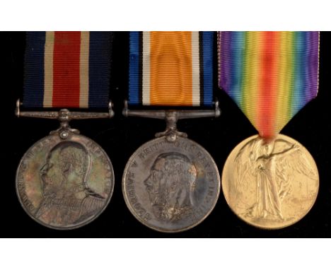 Naval Good Shooting medal and First World War medals, awarded to 149640 H. Johnson, Able Seaman, H.M.S. Diana, Royal Navy, co