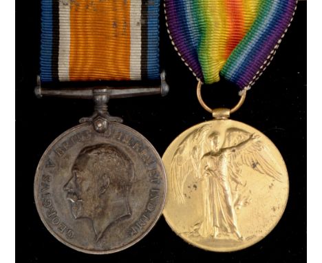 A pair of First World War General Service medals, awarded to R4068511 Private A.M. Ireland, Army Service Corps, comprising: W