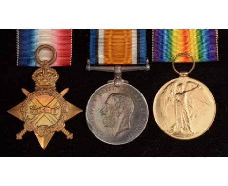 First World War General Service trio, awarded to Captain G.A. Lilly, comprising: 1914-15 star, War medal and Victory medal, c