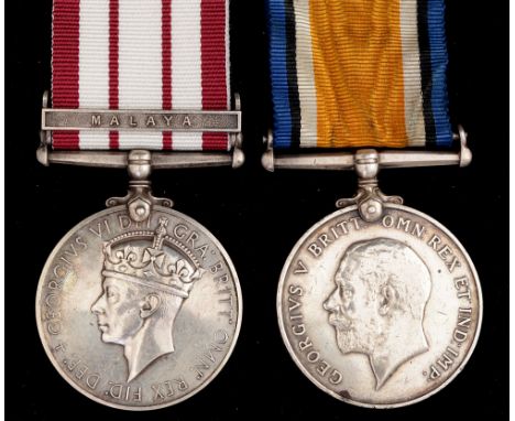 George IV Naval and First World War General Service medals, comprising: War medal awarded to 171532 Private H. Ventress, Mach