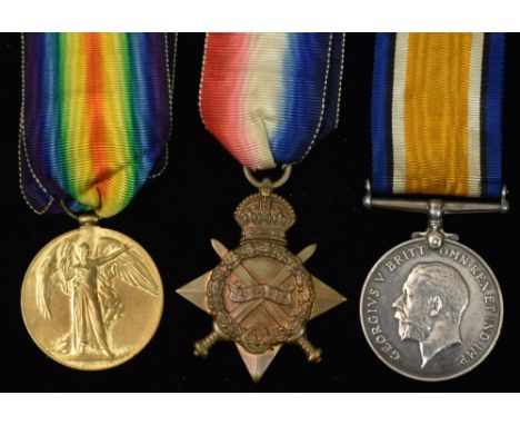 Group of First World War medals, awarded to W. Southwood, Able Seaman, Mercantile Fleet Auxiliary, compring: 1914015 star, Wa