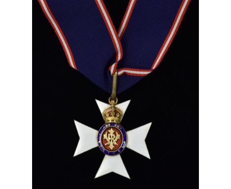 The Royal Victorian Order, awarded to Manuel De Araoz C.V.O. as Honorary Commander, neck badge, silver gilt with enamel, engr