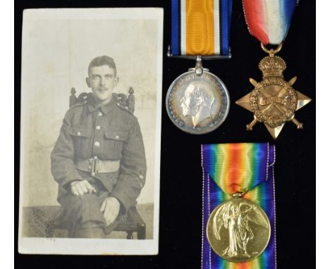 Group of three First World War medals, awarded to 9592 Private Robert James Kidd, 3rd Battalion, Yorkshire and Lancaster Regi