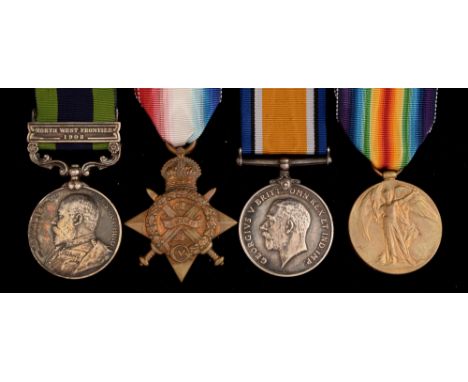 First World War and India General Service medal group, awarded to 931 Sergeant W.H. Kennett, Northumberland Fusiliers, compri