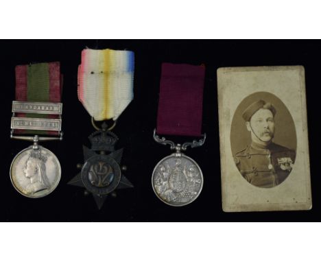 A Victorian medal trio group, awarded to 1100 Bugle Major Alfred Somerset, 2/60 Regiment of Foot (Kings Royal Rifle Corps), c