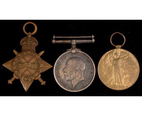 First World War General Service medal group, awarded to 63511 Driver J.Bevan, Royal Artillery, comprising: 1914-15 star, War 