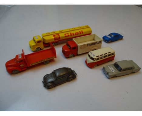 VINTAGE TOYS: A group of LEGO 1:87 vehicles produced by LEGO in the 1950s and early 1960s  - G - with some stickers - unboxed